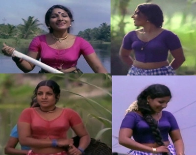 Actresses In Half Blouse Filmi Costumes Expressions